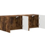 VidaXL TV-wandkast 2 pcs Gerookt eiken 59,5 x 31 x 40 cm Bewerkt hout