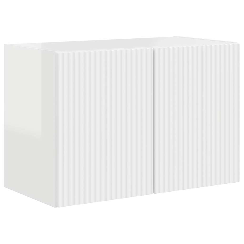 VidaXL TV-wandkast Hoogglans wit 59,5 x 31 x 40 cm Bewerkt hout