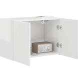 VidaXL TV-wandkast Hoogglans wit 59,5 x 31 x 40 cm Bewerkt hout
