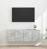 VidaXL TV-wandkast 2 pcs Beton Grijs 59,5 x 31 x 40 cm Bewerkt hout