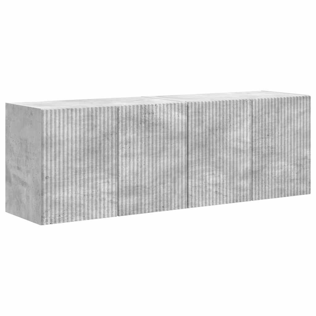 VidaXL TV-wandkast 2 pcs Beton Grijs 59,5 x 31 x 40 cm Bewerkt hout