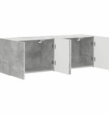 VidaXL TV-wandkast 2 pcs Beton Grijs 59,5 x 31 x 40 cm Bewerkt hout