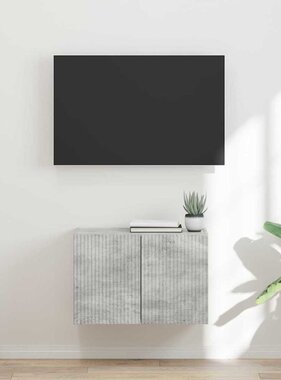 VidaXL TV-wandkast Beton Grijs 59,5 x 31 x 40 cm Bewerkt hout