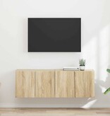 VidaXL TV-wandkast 2 pcs Sonoma Eiken 59,5 x 31 x 40 cm Bewerkt hout