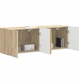VidaXL TV-wandkast 2 pcs Sonoma Eiken 59,5 x 31 x 40 cm Bewerkt hout