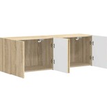 VidaXL TV-wandkast 2 pcs Sonoma Eiken 59,5 x 31 x 40 cm Bewerkt hout