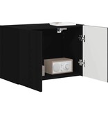 VidaXL TV-wandkast Wandgemonteerd Zwart 59,5 x 31 x 40 cm Bewerkt hout