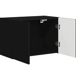 VidaXL TV-wandkast Wandgemonteerd Zwart 59,5 x 31 x 40 cm Bewerkt hout