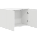 VidaXL TV-wandkast Wandgemonteerd Wit 59,5 x 31 x 40 cm Bewerkt hout