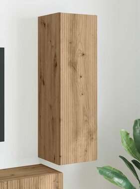 VidaXL TV Wandkast Ambachtelijk eiken 30 x 31 x 100 cm Bewerkt hout
