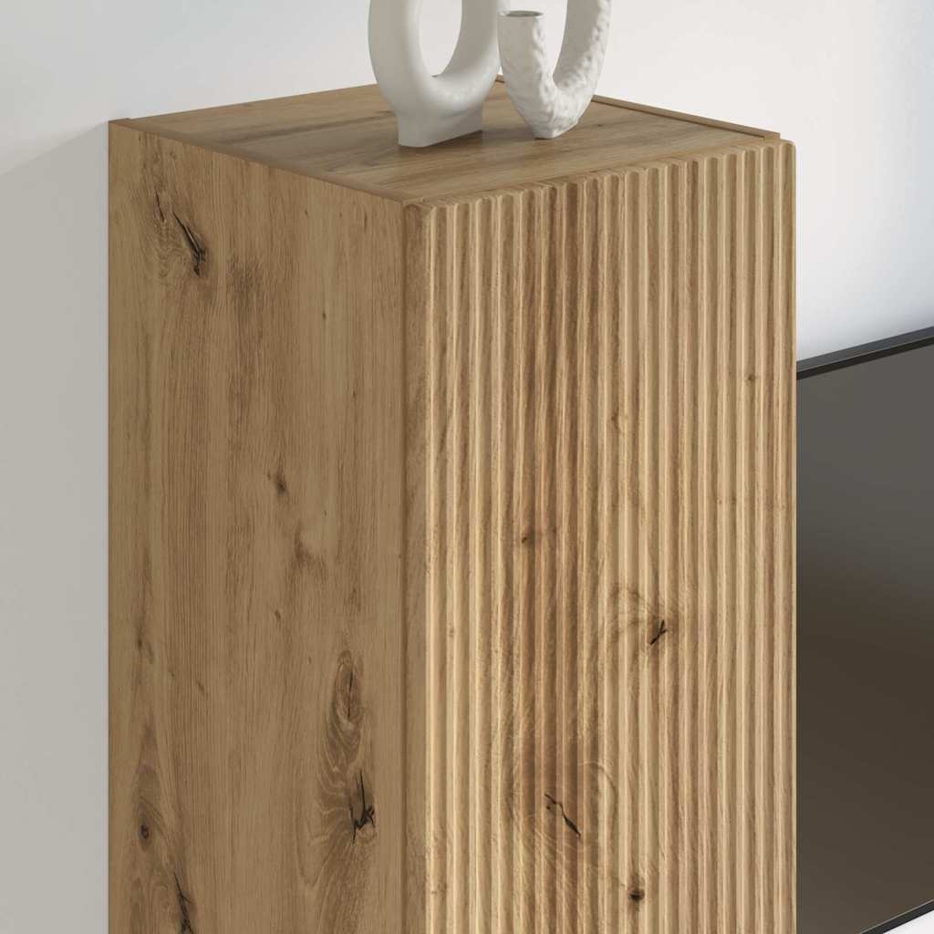 VidaXL TV Wandkast Ambachtelijk eiken 30 x 31 x 100 cm Bewerkt hout