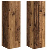 VidaXL TV Wandkast 2 pcs Oud Hout 30 x 31 x 100 cm Bewerkt hout
