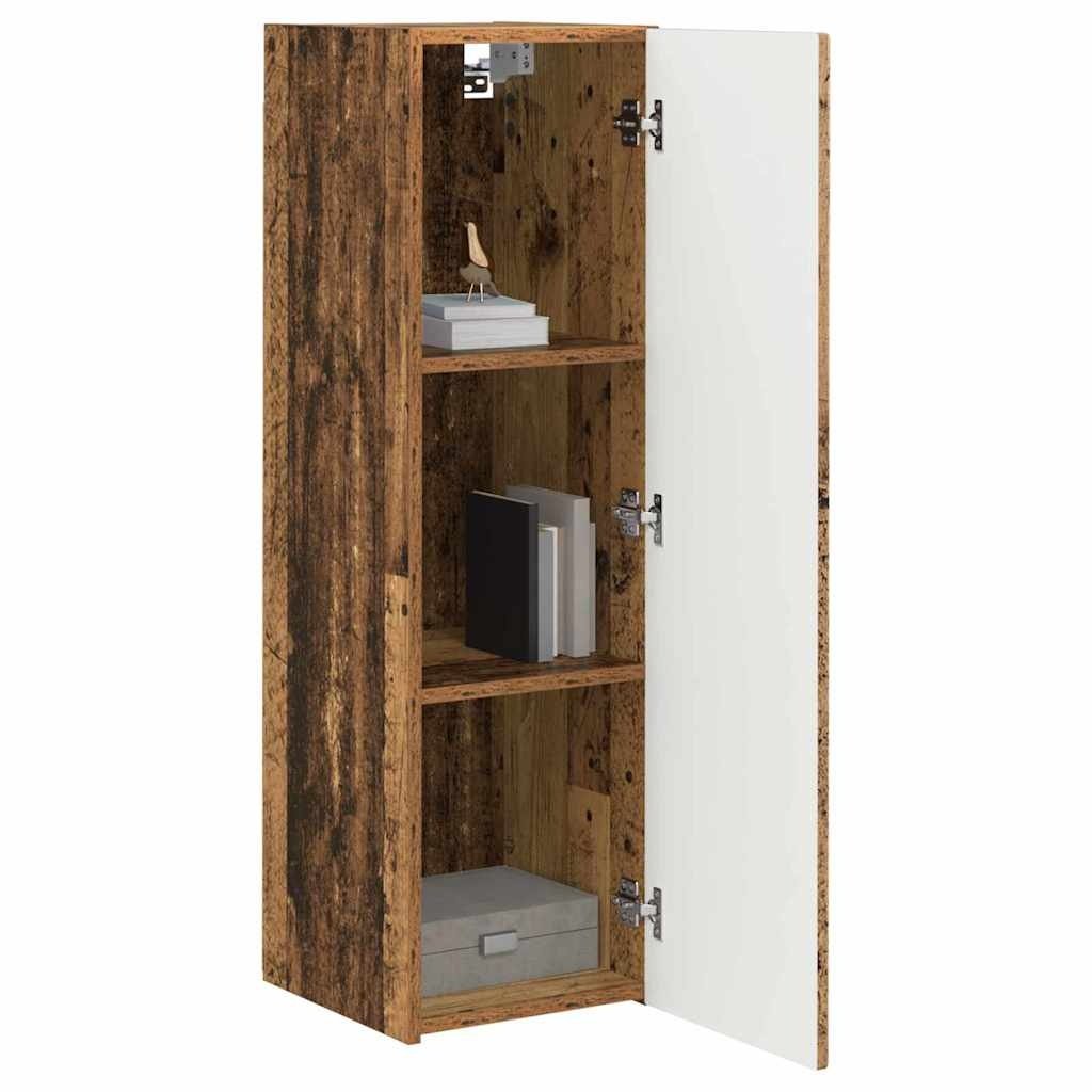 VidaXL TV Wandkast 2 pcs Oud Hout 30 x 31 x 100 cm Bewerkt hout