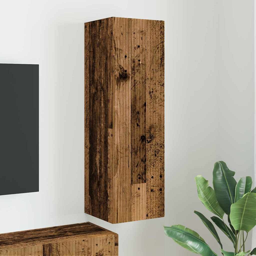 VidaXL TV Wandkast Oud Hout 30 x 31 x 100 cm Bewerkt hout