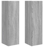 VidaXL TV Wandkast 2 pcs Grijs Sonoma 30 x 31 x 100 cm Bewerkt hout