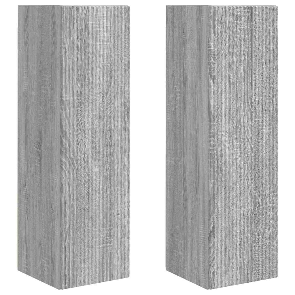 VidaXL TV Wandkast 2 pcs Grijs Sonoma 30 x 31 x 100 cm Bewerkt hout