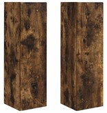 VidaXL TV Wandkast 2 pcs Gerookt eiken 30 x 31 x 100 cm Bewerkt hout
