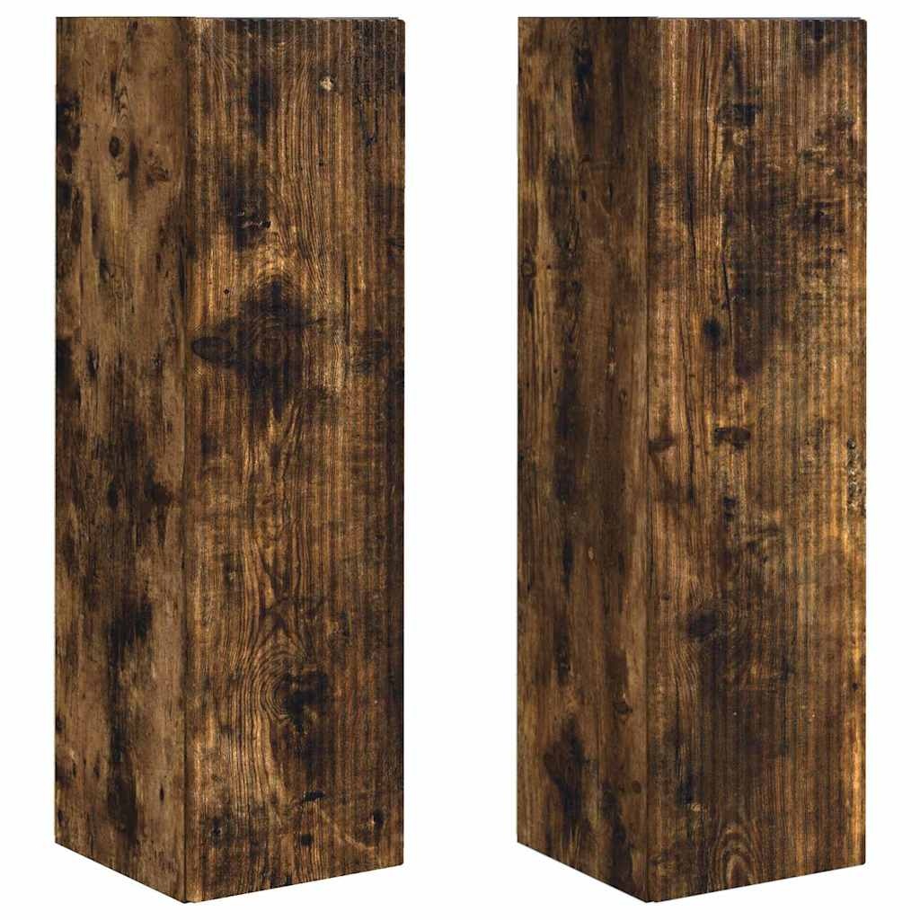 VidaXL TV Wandkast 2 pcs Gerookt eiken 30 x 31 x 100 cm Bewerkt hout