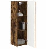 VidaXL TV Wandkast 2 pcs Gerookt eiken 30 x 31 x 100 cm Bewerkt hout