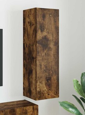 VidaXL TV Wandkast Gerookt eiken 30 x 31 x 100 cm Bewerkt hout