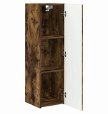 VidaXL TV Wandkast Gerookt eiken 30 x 31 x 100 cm Bewerkt hout
