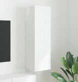 VidaXL TV Wandkast Glanzend Wit 30 x 31 x 100 cm Bewerkt hout