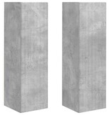VidaXL TV Wandkast 2 pcs Beton 30 x 31 x 100 cm Bewerkt hout