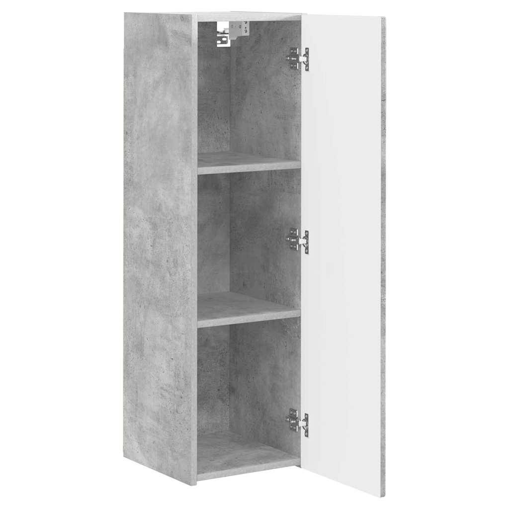 VidaXL TV Wandkast Wandgemonteerd Beton 30 x 31 x 100 cm Bewerkt hout