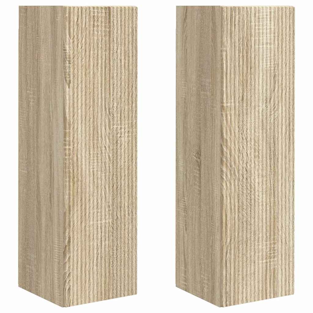 VidaXL TV Wandkast 2 pcs Sonoma 30 x 31 x 100 cm Bewerkt hout