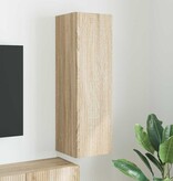 VidaXL TV Wandkast Wandgemonteerd Sonoma 30 x 31 x 100 cm Bewerkt hout