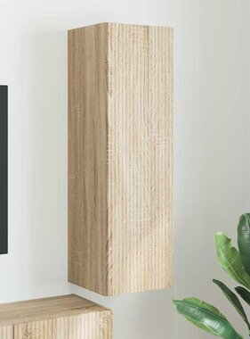 VidaXL TV Wandkast Wandgemonteerd Sonoma 30 x 31 x 100 cm Bewerkt hout