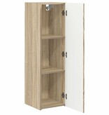 VidaXL TV Wandkast Wandgemonteerd Sonoma 30 x 31 x 100 cm Bewerkt hout