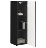 VidaXL TV Wandkast 2 pcs Zwart 30 x 31 x 100 cm Bewerkt hout