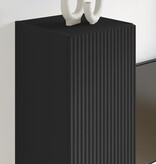 VidaXL TV Wandkast 2 pcs Zwart 30 x 31 x 100 cm Bewerkt hout