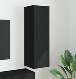 VidaXL TV Wandkast Wandgemonteerd Zwart 30 x 31 x 100 cm Bewerkt hout