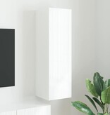 VidaXL TV Wandkast Wandgemonteerd Wit 30 x 31 x 100 cm Bewerkt hout