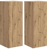 VidaXL TV Wandkast 2 pcs Ambachtelijk eiken 30 x 31 x 80 cm