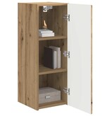 VidaXL TV Wandkast Ambachtelijk eiken 30 x 31 x 80 cm Bewerkt hout