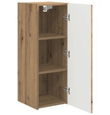 VidaXL TV Wandkast Ambachtelijk eiken 30 x 31 x 80 cm Bewerkt hout