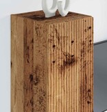 VidaXL TV Wandkast 2 pcs Oud Hout 30 x 31 x 80 cm Bewerkt hout