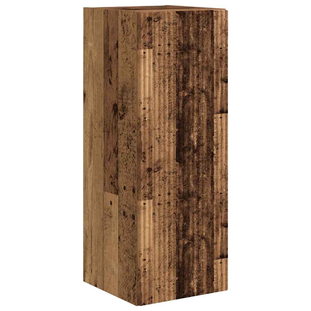 VidaXL TV Wandkast 2 pcs Oud Hout 30 x 31 x 80 cm Bewerkt hout