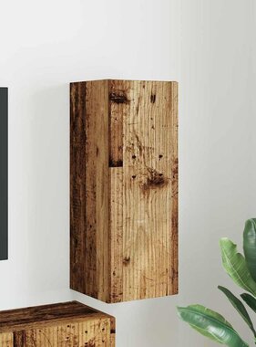 VidaXL TV Wandkast Oud Hout 30 x 31 x 80 cm Bewerkt hout