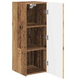 VidaXL TV Wandkast Oud Hout 30 x 31 x 80 cm Bewerkt hout