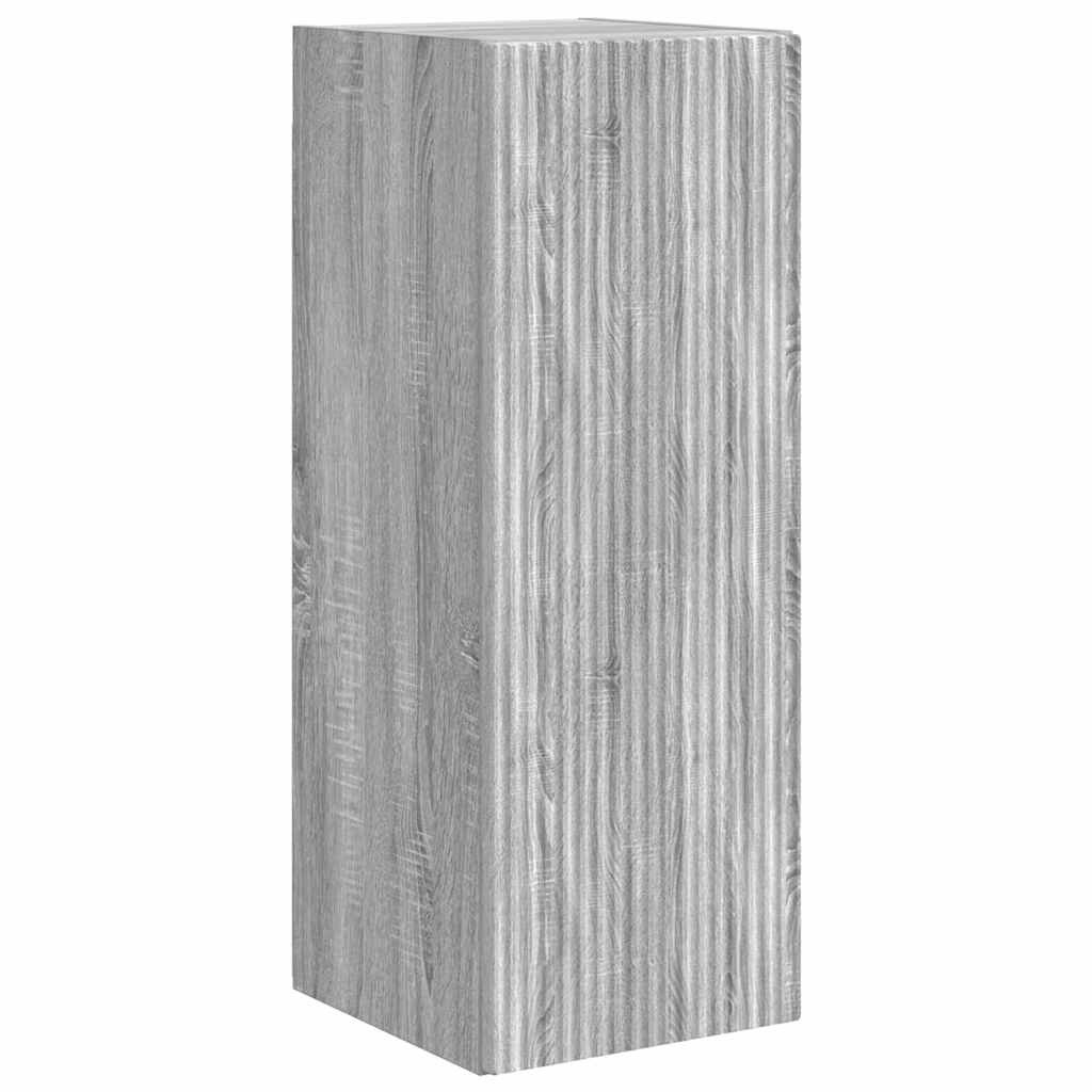 VidaXL TV Wandkast 2 pcs Grijs Sonoma 30 x 31 x 80 cm Bewerkt hout