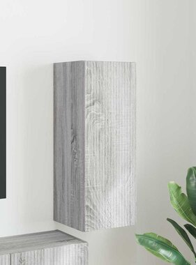 VidaXL TV Wandkast Grijs Sonoma 30 x 31 x 80 cm Bewerkt hout