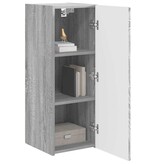 VidaXL TV Wandkast Grijs Sonoma 30 x 31 x 80 cm Bewerkt hout