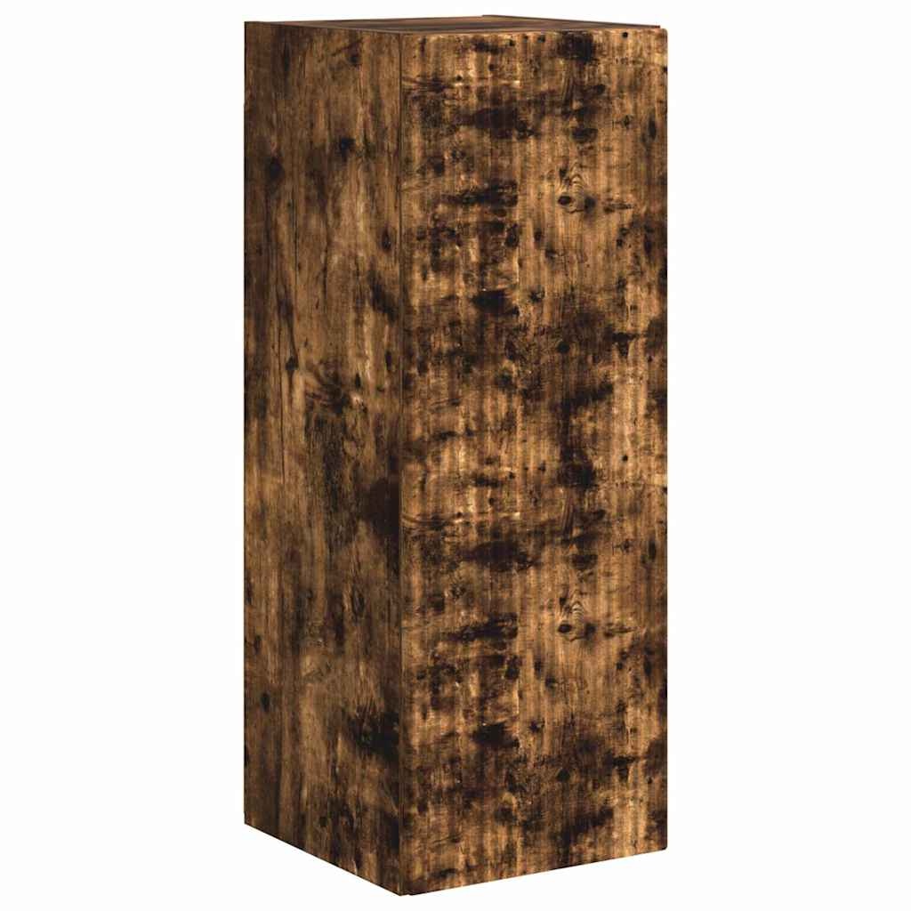 VidaXL TV Wandkast Gerookt eiken 30 x 31 x 80 cm Bewerkt hout