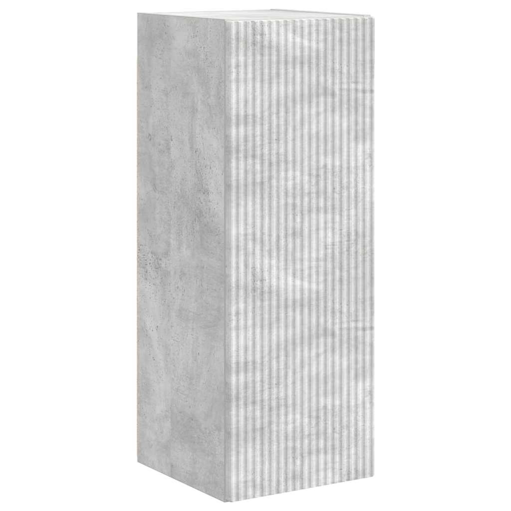 VidaXL TV Wandkast 2 pcs Beton 30 x 31 x 80 cm Bewerkt hout