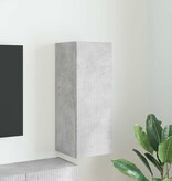VidaXL TV Wandkast Wandgemonteerd Beton 30 x 31 x 80 cm Bewerkt hout