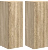 VidaXL TV Wandkast 2 pcs Sonoma 30 x 31 x 80 cm Bewerkt hout
